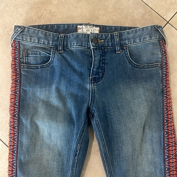 Free People Aztec Skinny Jeans Size 27 - Picture 3 of 7